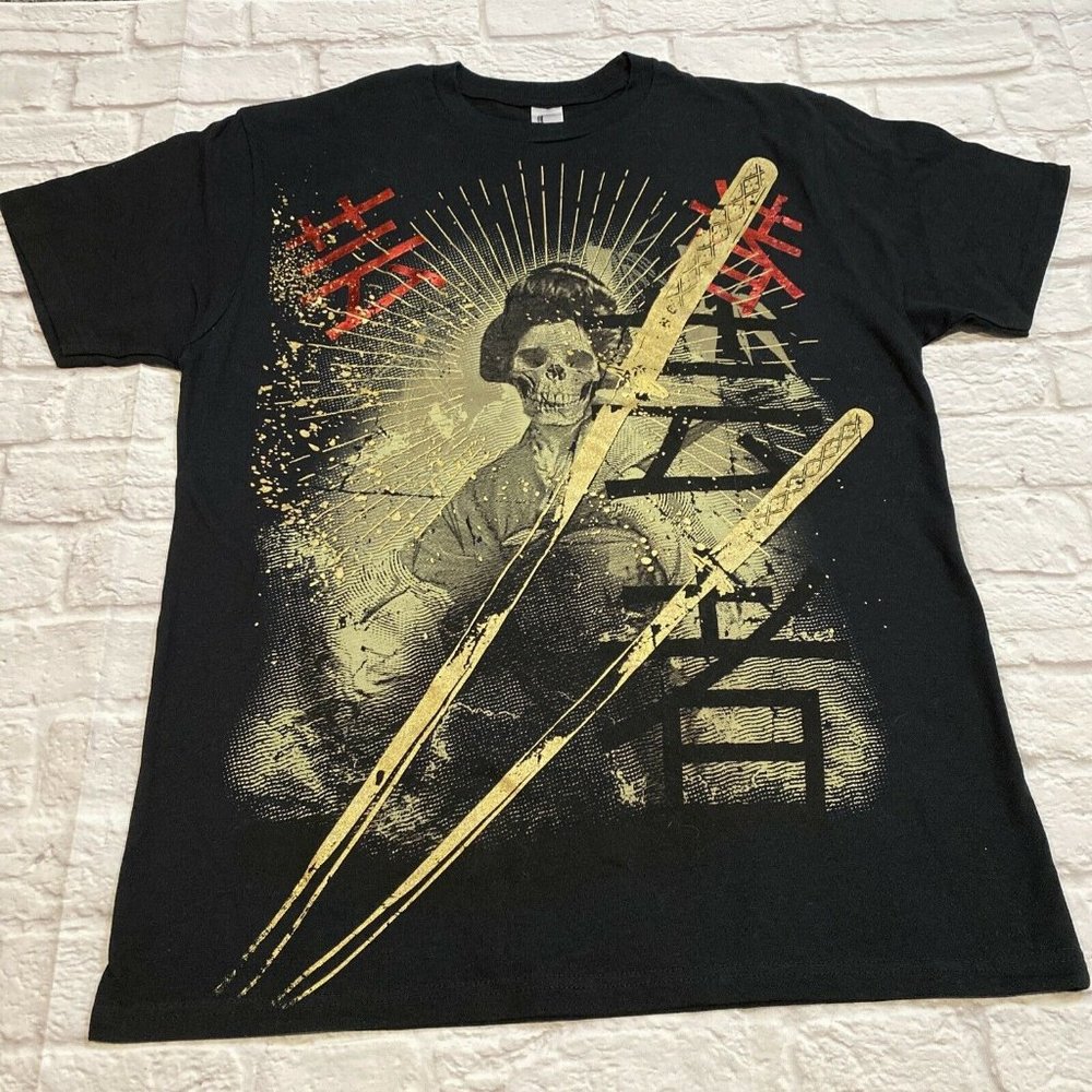 - Skull & Swords Black Graphic Tee - 100% Cotton T-Shirt